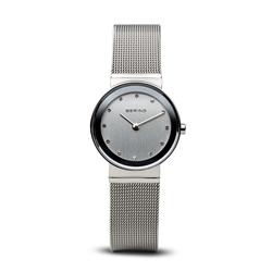 Picture of Bering 10126-000 26 mm Female Classic Polished Silver Mesh Watch with Silver Dial