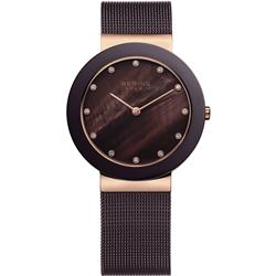 Picture of Bering 11435-262 6 mm Female Ceramic Polished Rose Gold Mesh Watch