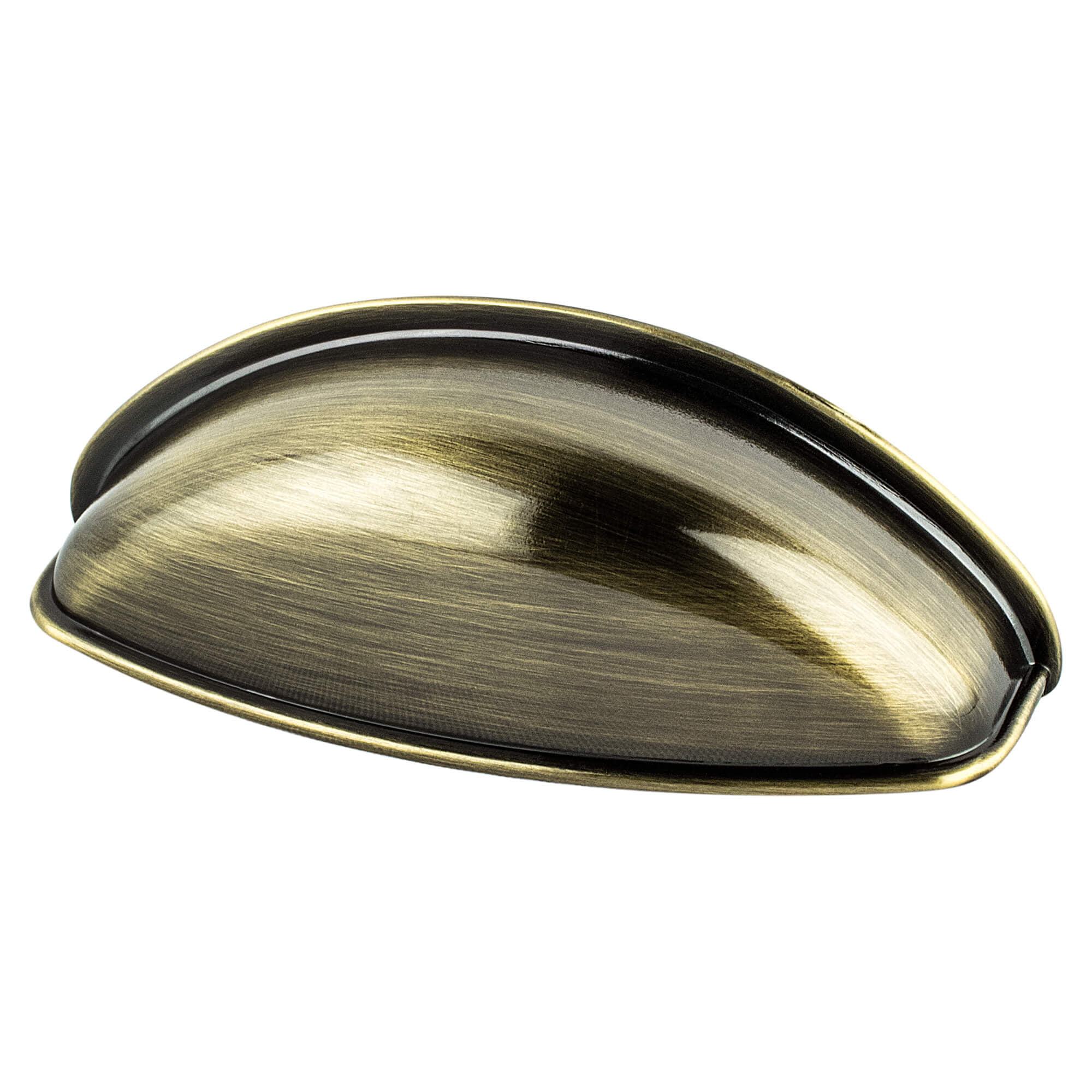 9713-1BAB-P 64 mm CC Euro Moderno Cup Pull with Brushed Antique Brass