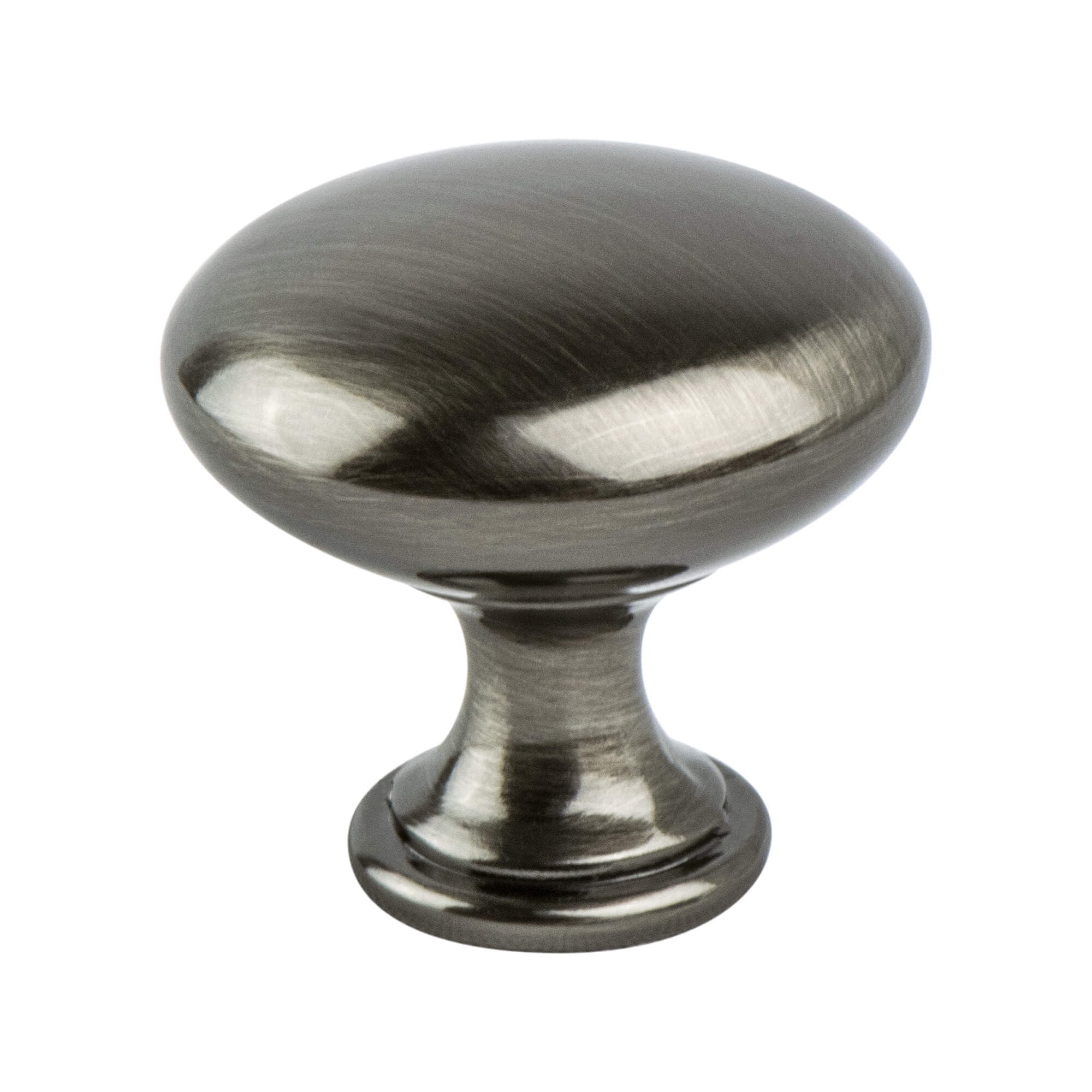 1.187 in. dia. Euro Moderno Knob with Brushed Black Nickel