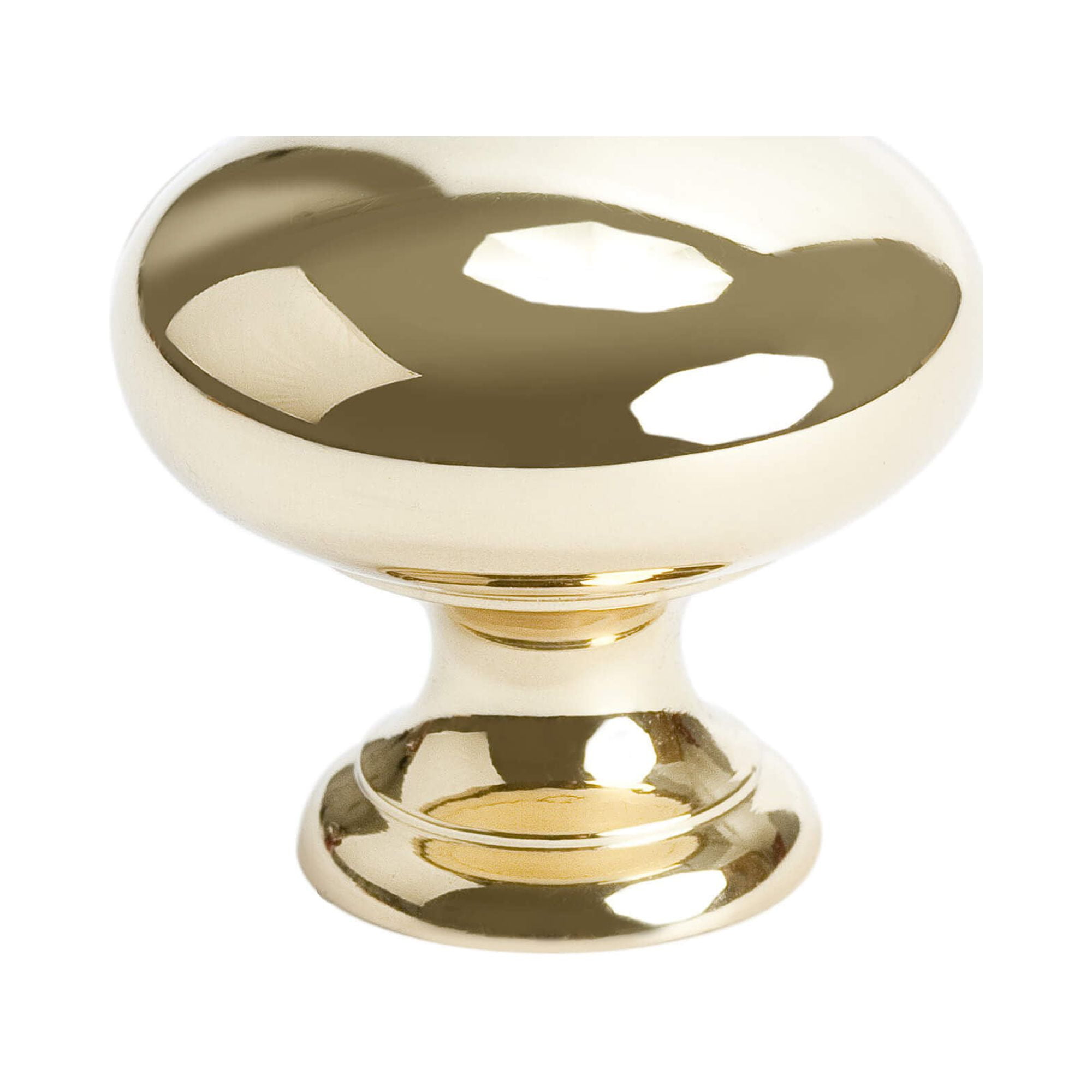 Plymouth Round Knob - Polished Brass