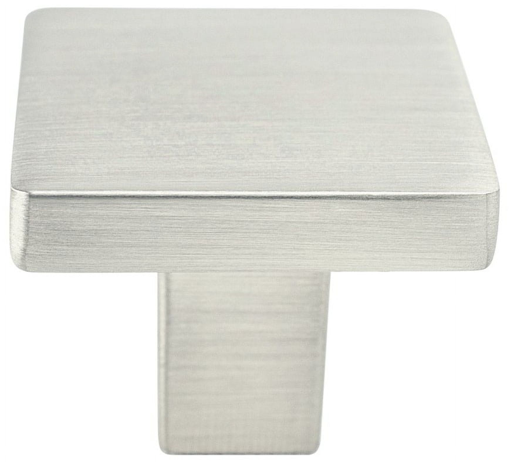 Contemporary Advantage One Brushed Nickel Square Knob