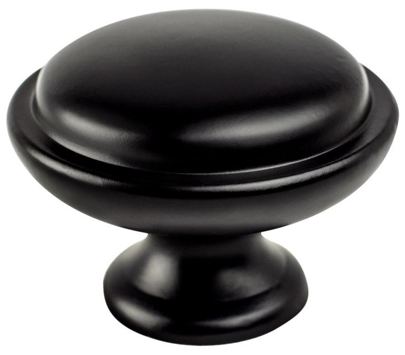 Traditional Advantage One Matte Black Rimmed Knob
