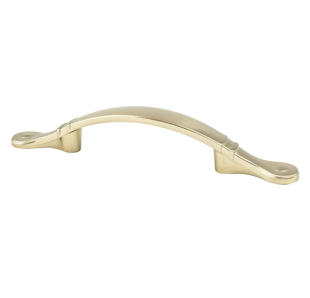 9130-10CZ-P 3 in. Traditional Advantage Four CC Champagne Ringed Arch Pull