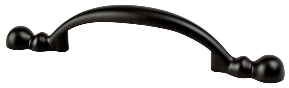 9134-1055-P 3 in. Traditional Advantage Four CC Matte Black Rounded End Pull