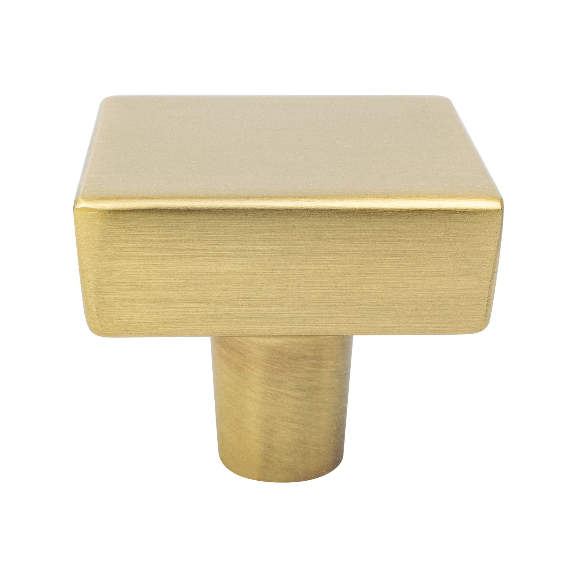 Brookridge Square Knob, Modern Brushed Gold