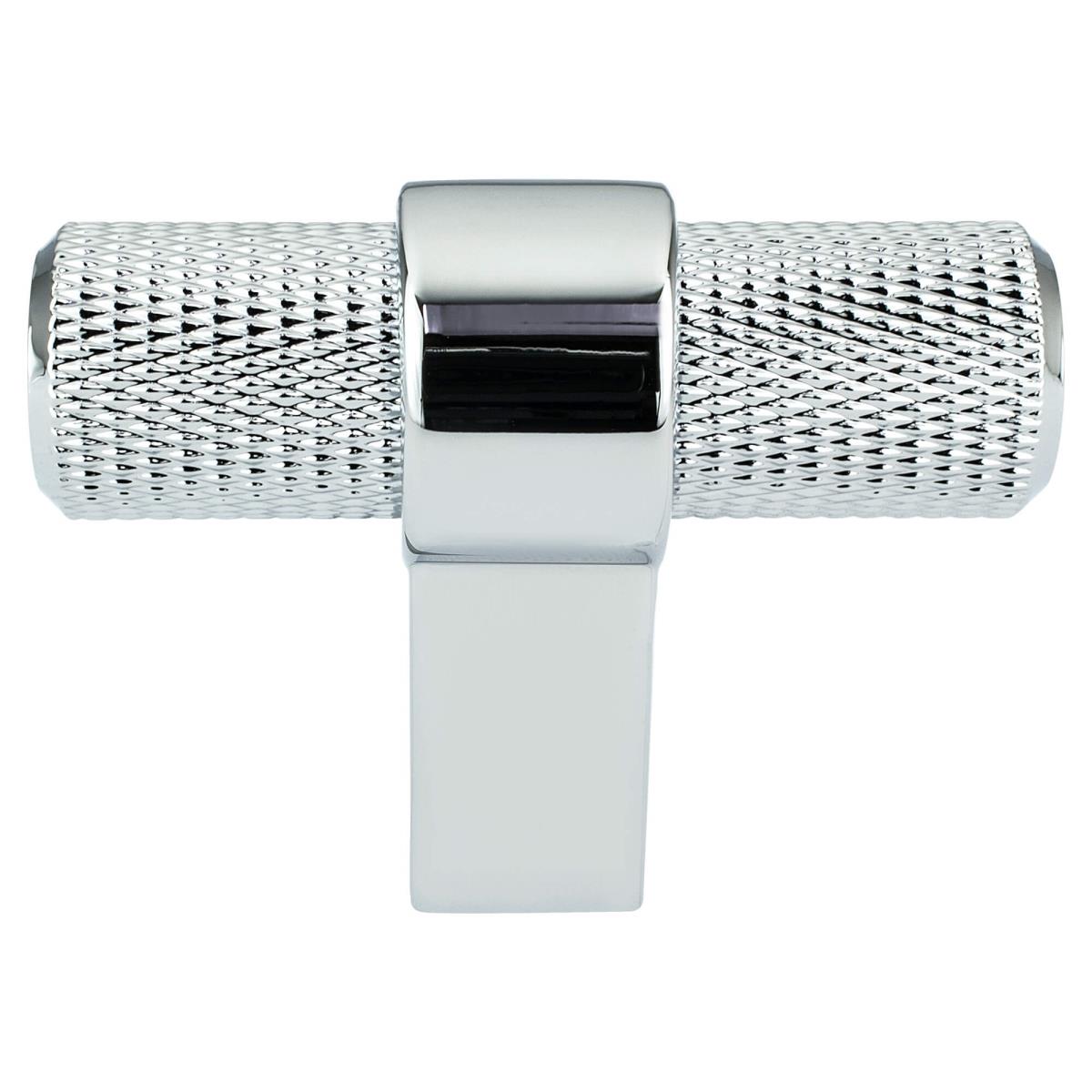 2 in. Radial Reign T-Shape Cabinet Knob, Polished Chrome