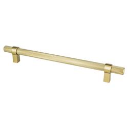 224 mm Center to Center Radial Reign Cabinet Pull, Modern Brushed Gold