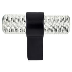 2 in. Radial Reign T-Shape Cabinet Knob, Brushed Nickel & Matte Black