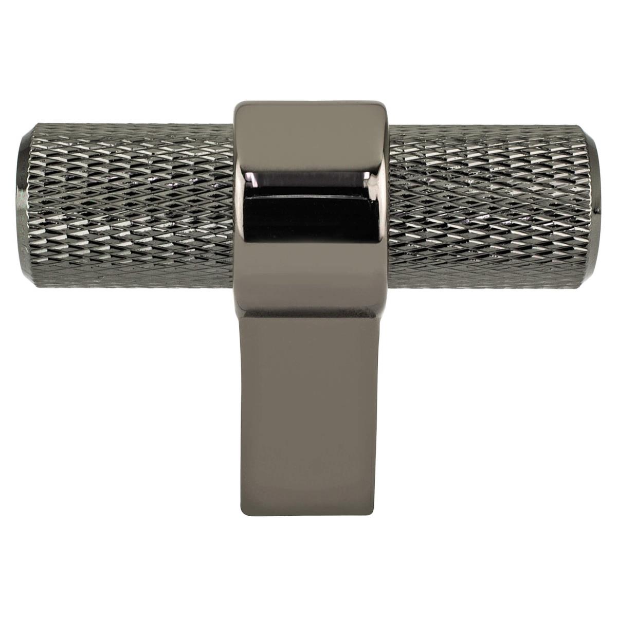 2 in. Radial Reign T-Shape Cabinet Knob, Black Nickel