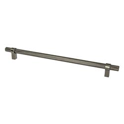 12 in. Center to Center Radial Reign Appliance Posts Pull, Black Nickel