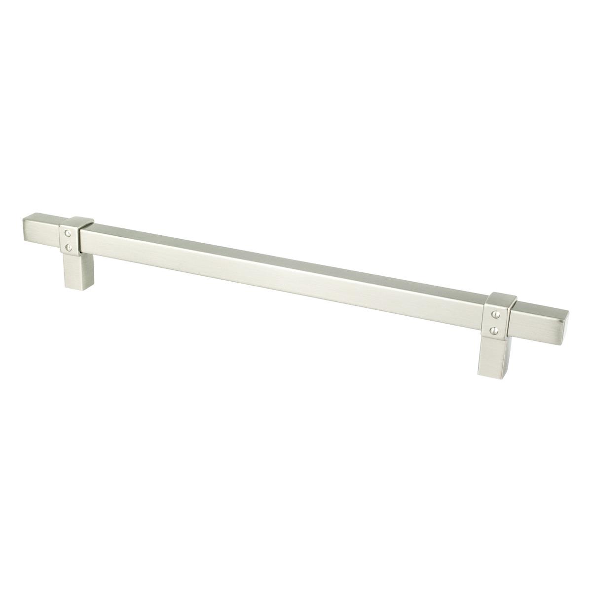 224 mm Center to Center Rivet Rebel Cabinet Pull, Brushed Nickel