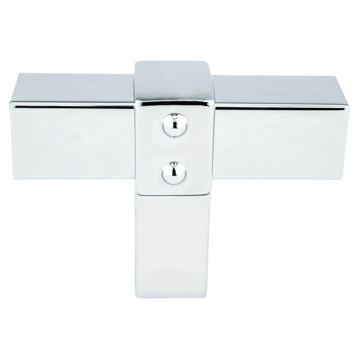2 in. Rivet Rebel T-Shape Cabinet Knob, Polished Chrome