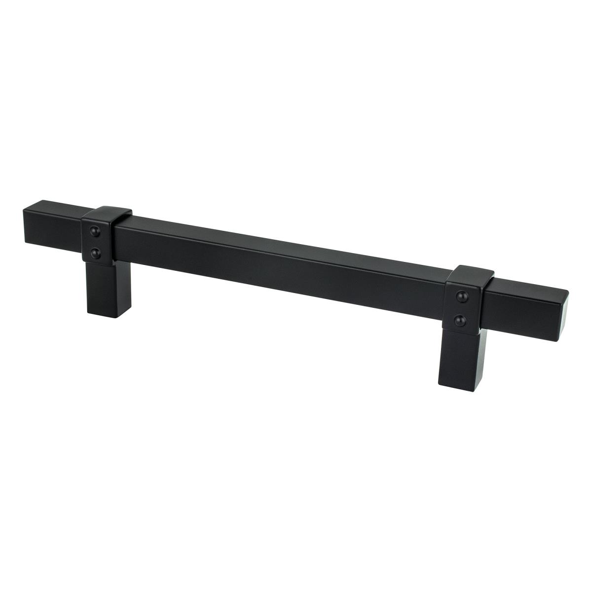 128 mm Center to Center Rivet Rebel Cabinet Pull, Matte Black