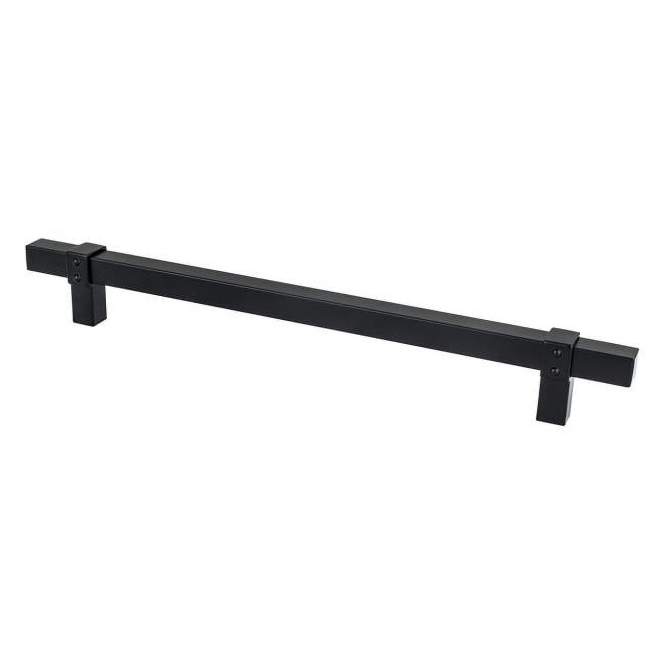 224 mm Center to Center Rivet Rebel Cabinet Pull, Matte Black