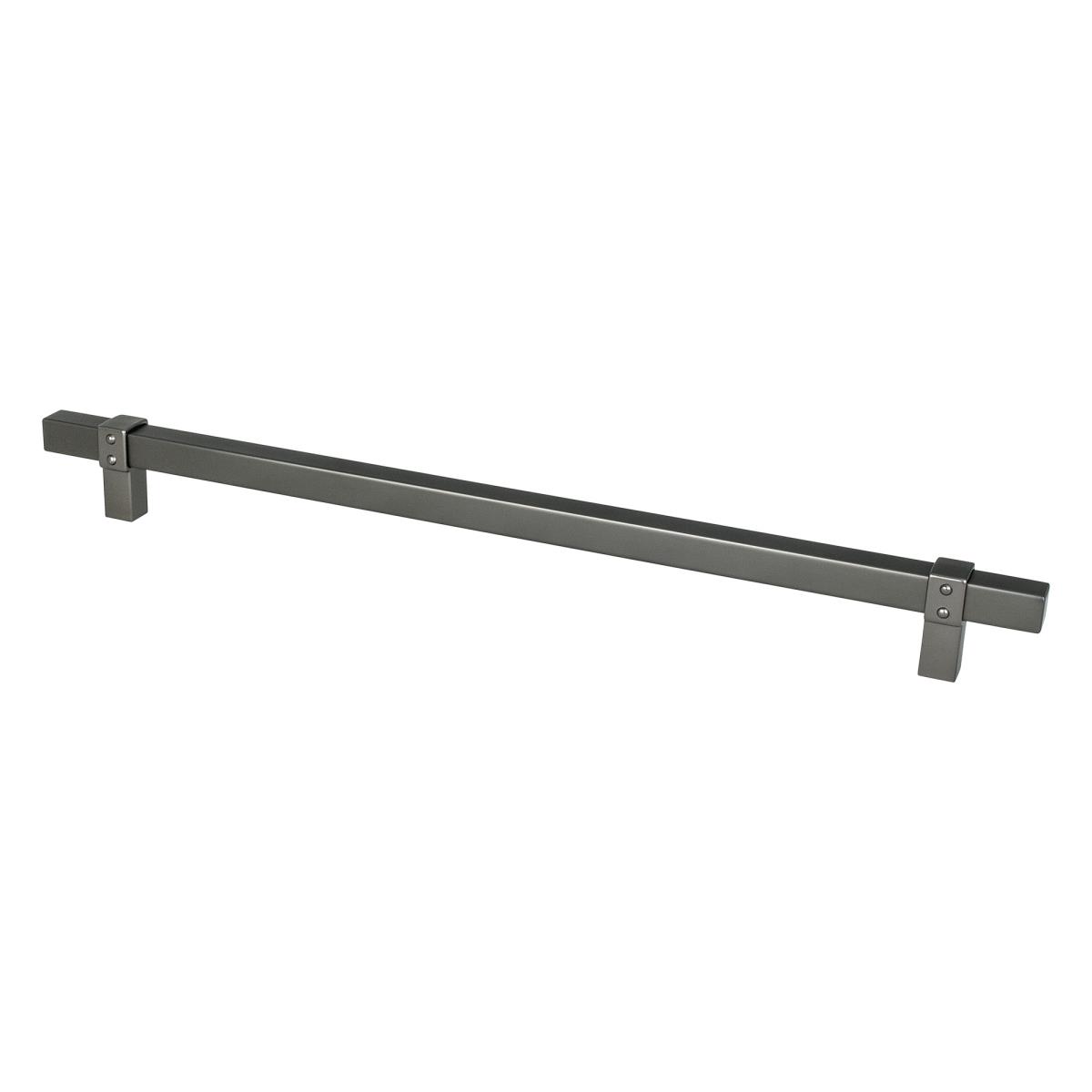 12 in. Center to Center Rivet Rebel Cabinet Pull, Slate