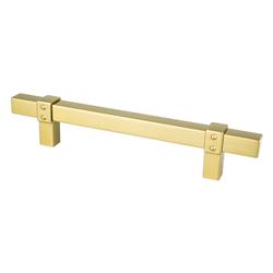 128 mm Center to Center Rivet Rebel Cabinet Pull, Modern Brushed Gold