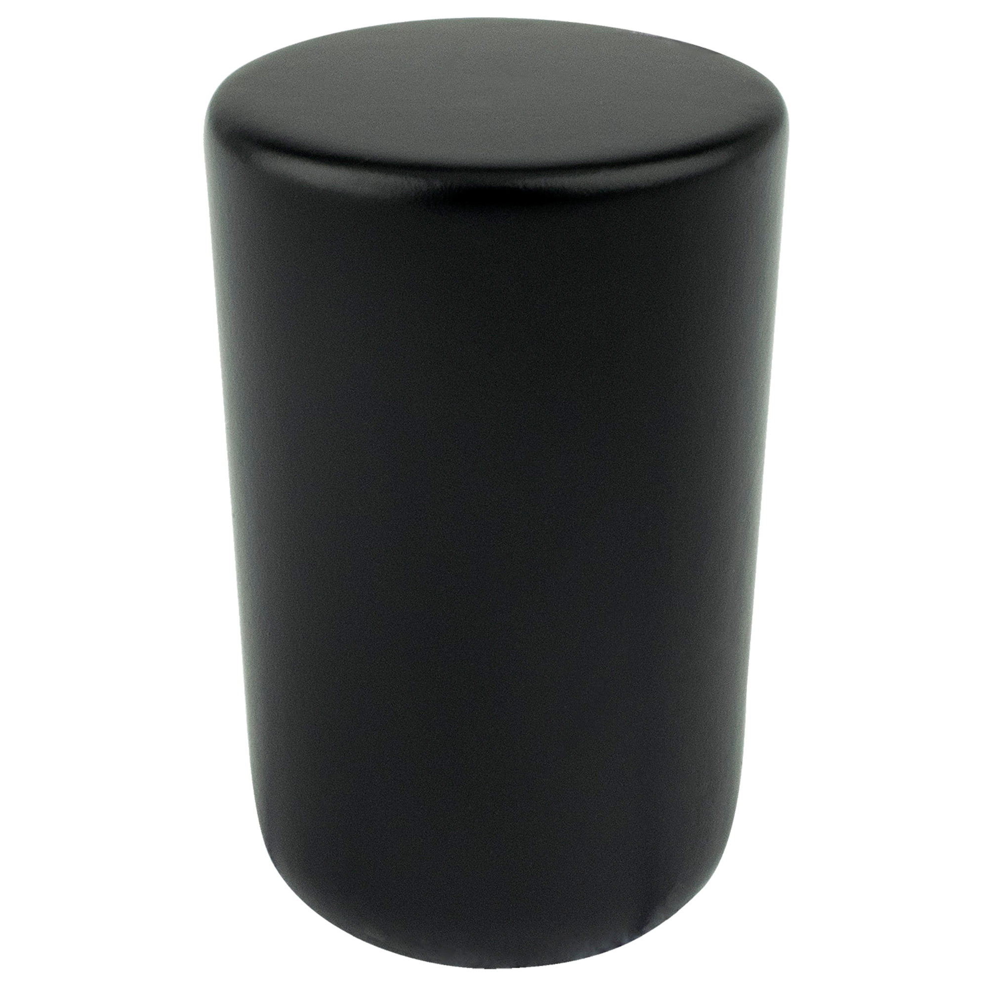 Mini Zinc Round Knob, Black - Small