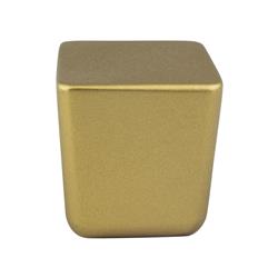 Mini Zinc Square Cabinet Knob, Honey Gold - Large