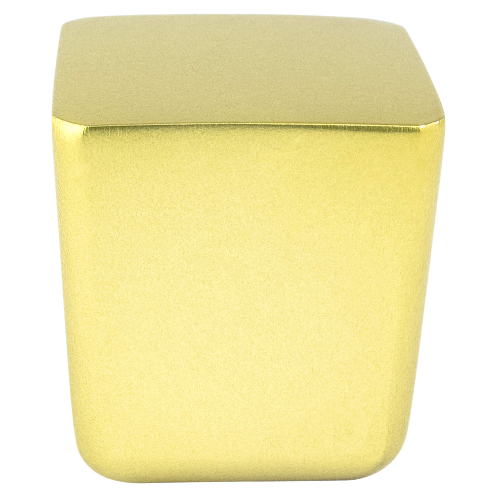 Mini Zinc Square Cabinet Knob, Soft Gold - Large