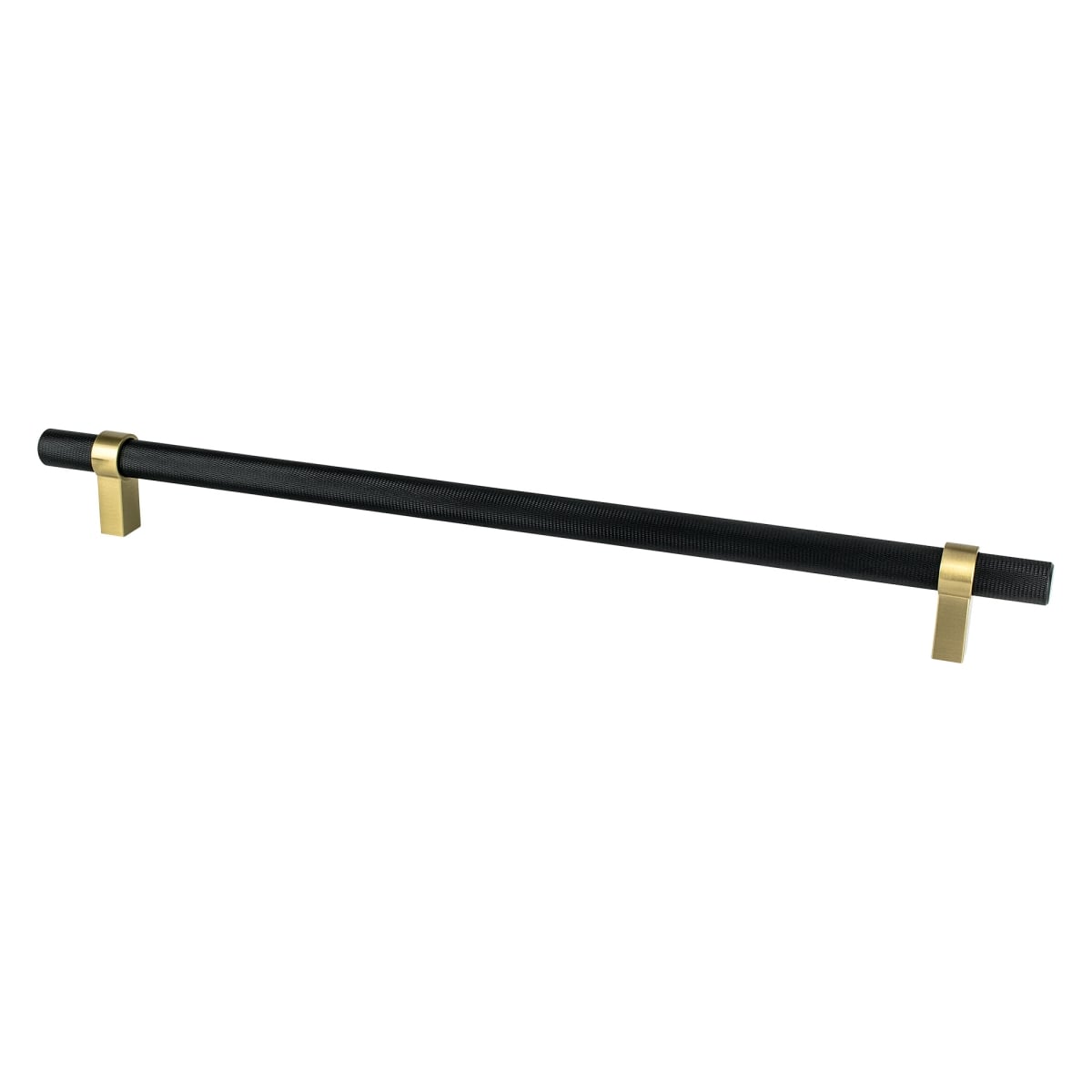 Radial Reign 18 in. CC Bar & Modern Posts Appliance Pull, Matte Black & Brushed Gold