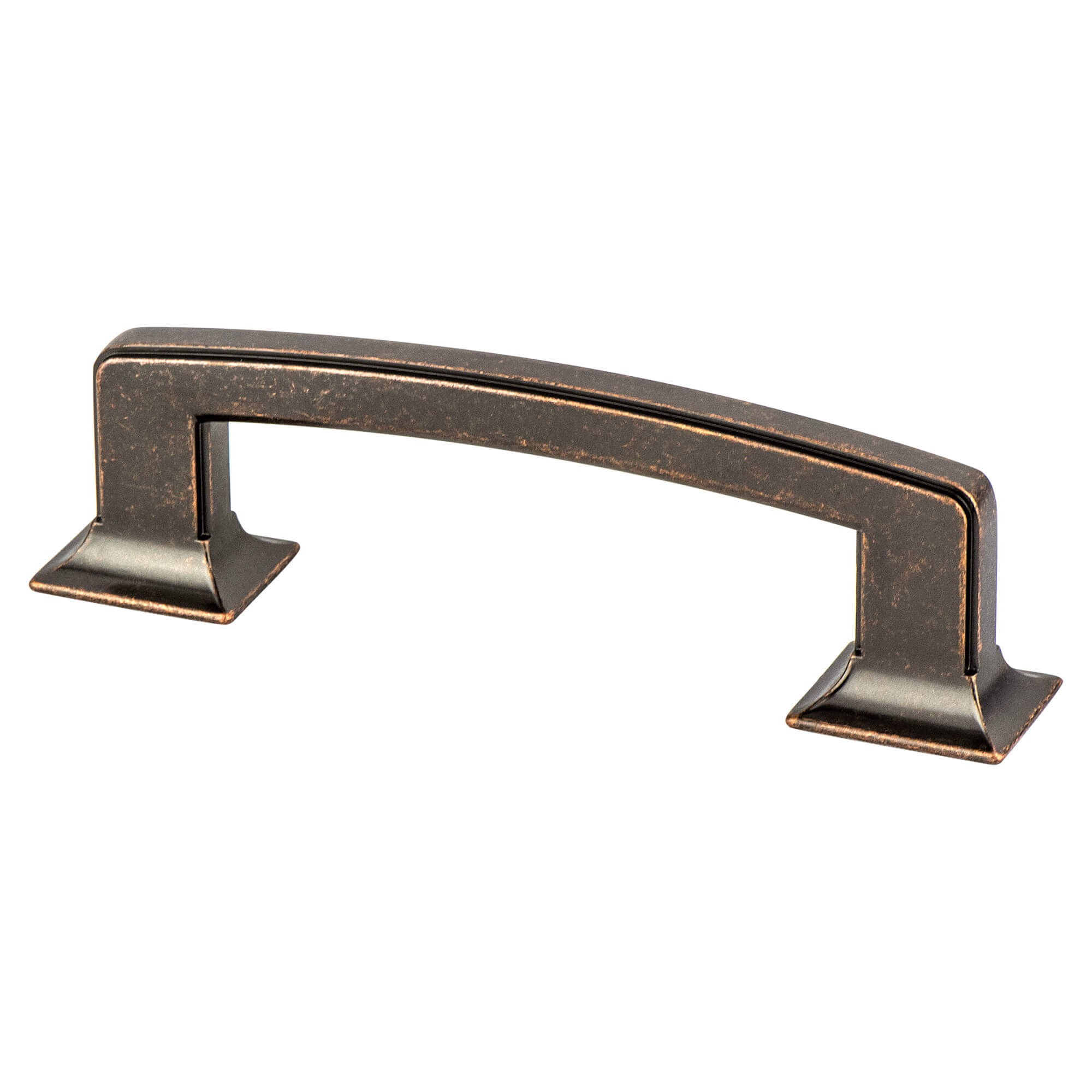 4073-1WVB-P 96 mm CC Hearthstone Pull with Weathered Verona Bronze