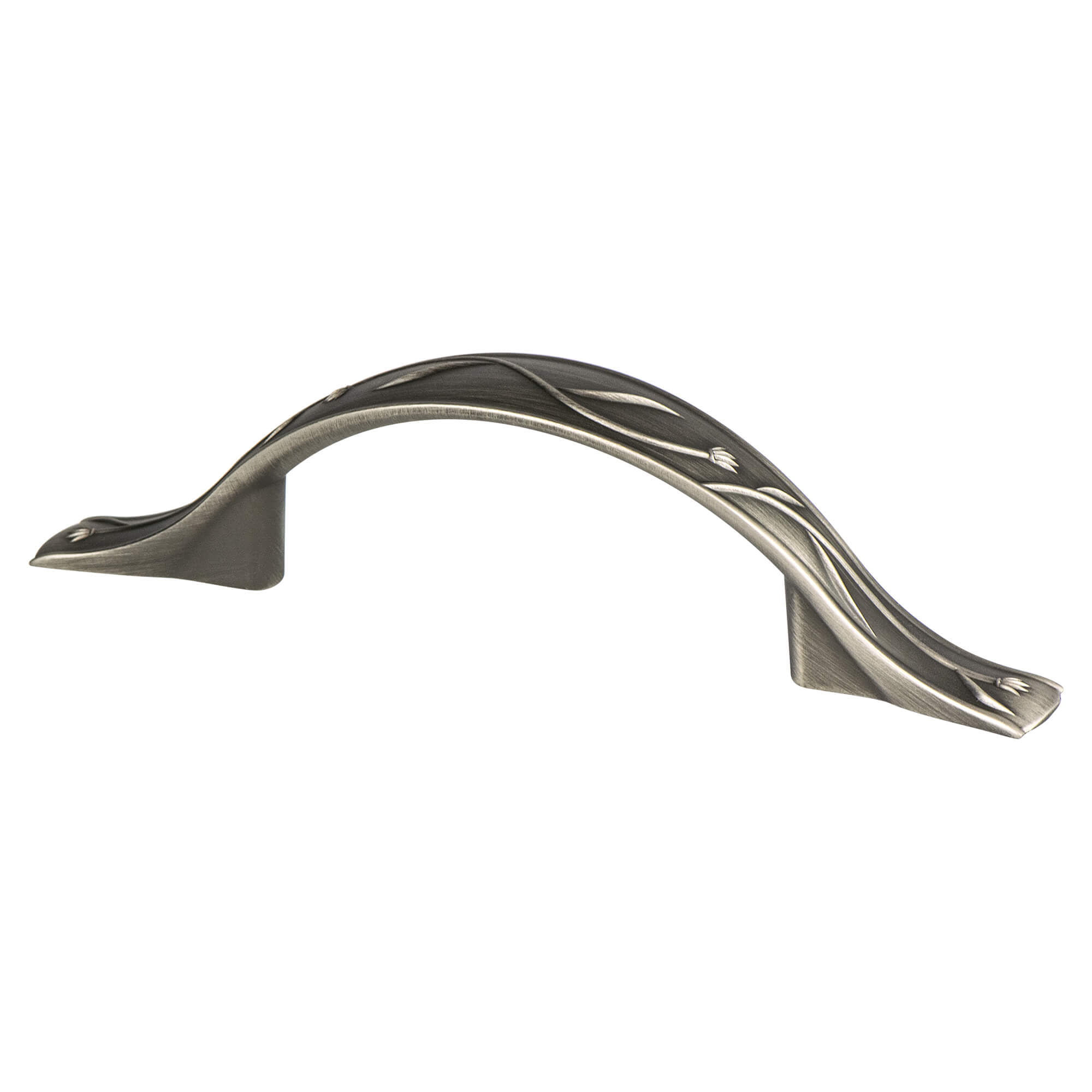 3 x 3.5 in. CC Art Nouveau Pull with Vintage Nickel
