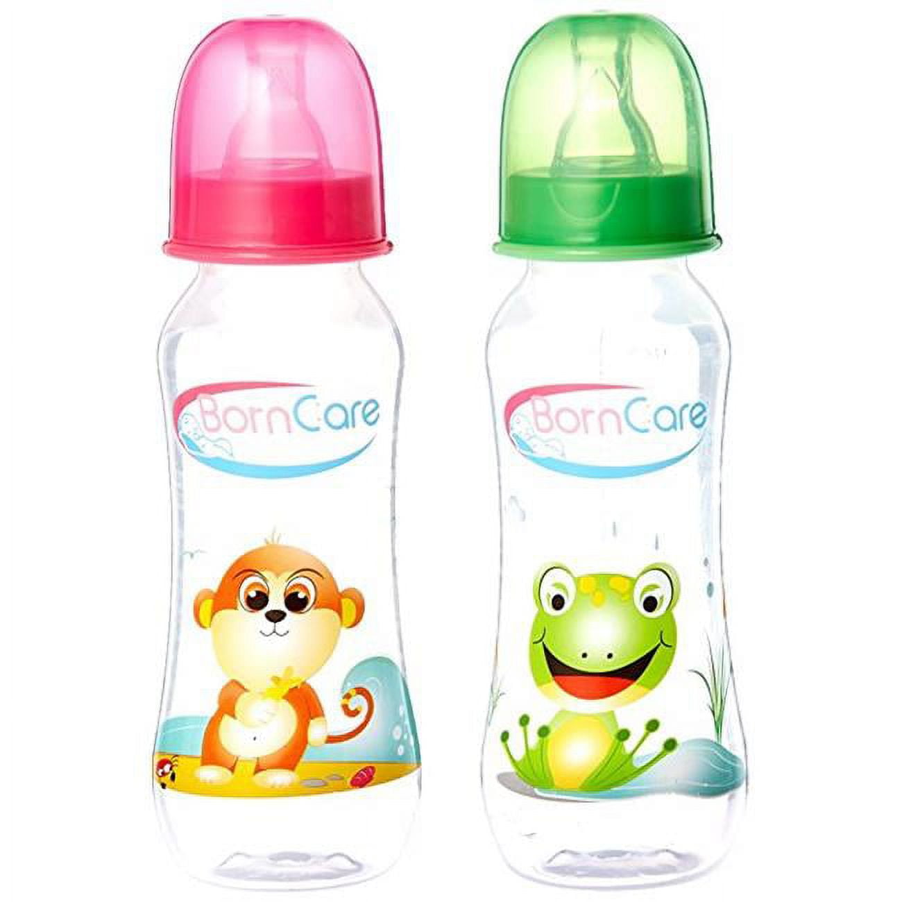 Picture of BornCare BCWS-103-3 8oz 250ml Regular Feeding Bottle with Silicone Nipple&#44; Fast Flow - 2 Pack
