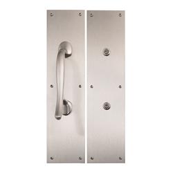 Picture of Brass Accents A02-P7402-619 8.75 in. on 4 x 16 in. Antimicrobial Push & Pull Plate Set - Satin Nickel