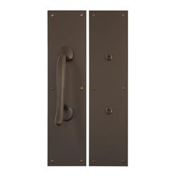 Picture of Brass Accents A02-P7402-613PC 8.75 in. on 4 x 16 in. Antimicrobial Push & Pull Plate Set - Oil Rubbed Bronze Powder Coated