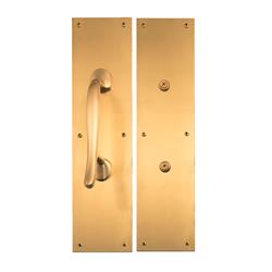 Picture of Brass Accents A02-P7402-606 8.75 in. on 4 x 16 in. Antimicrobial Push & Pull Plate Set - Satin Brass