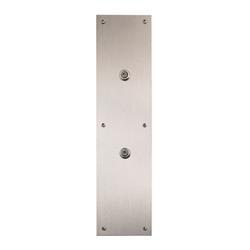 Picture of Brass Accents A02-P7400-619 4 x 16 in. Antimicrobial Push Plate - Satin Nickel