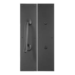 Picture of Brass Accents A02-P7402-622 8.75 in. on 4 x 16 in. Antimicrobial Push & Pull Plate Set - Weather Black Powder Coated