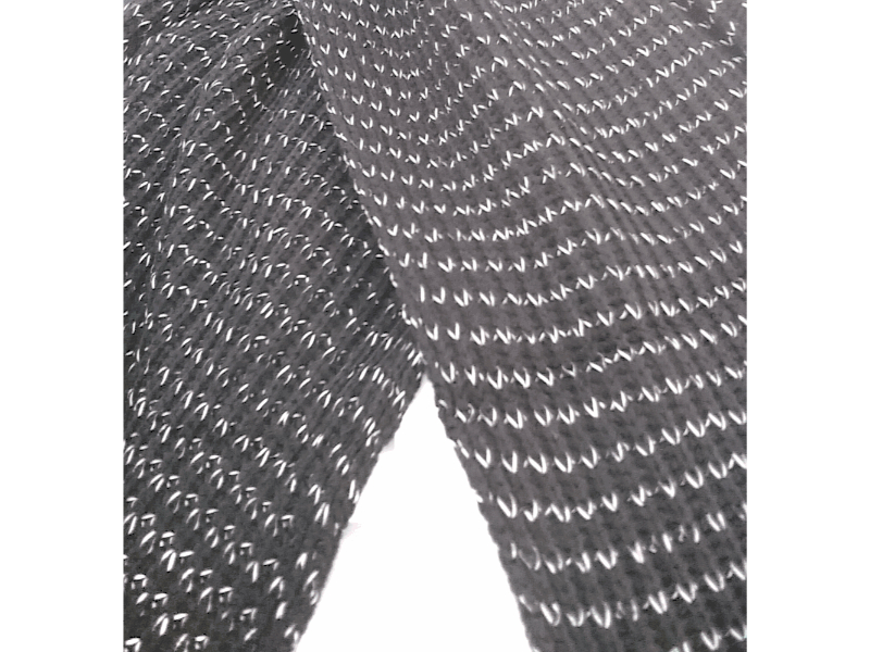 RK2 65 x 11 in. Reflective Scarf, Black & Silver