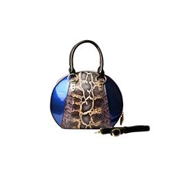 Picture of Bravo Handbags B15-0293BLU Svetlana Version 2 with Python Print Handbag, Blue