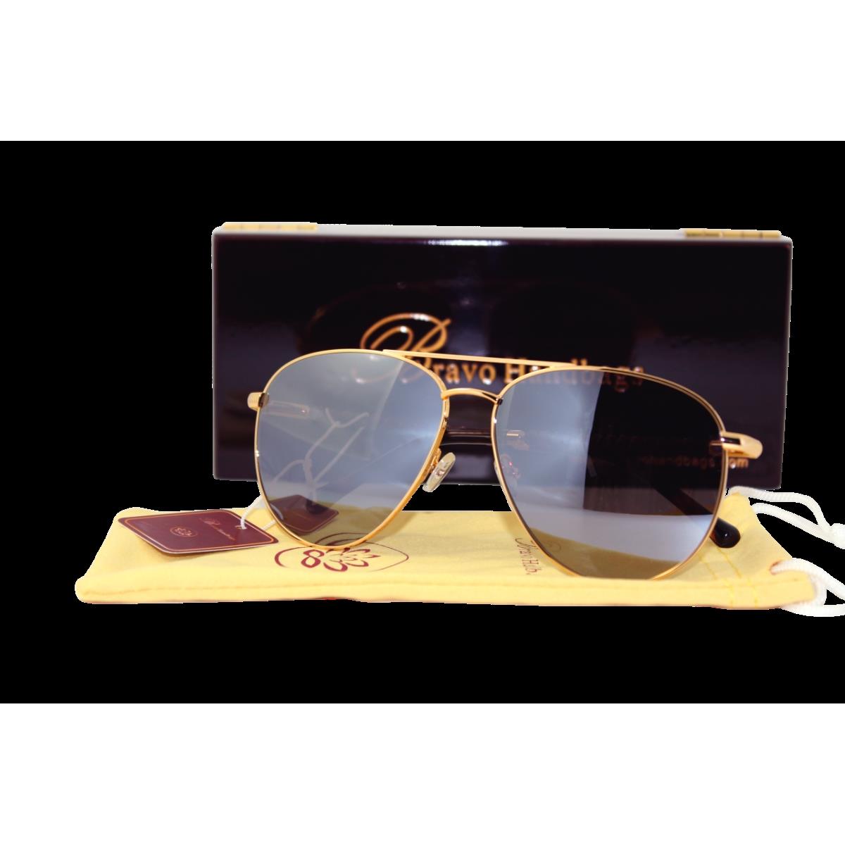 Picture of Bravo Handbags BV1802 C2 Metal Color 18K Gold Sunglasses - Gold Lens, 60-14 by 140