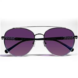 Picture of Bravo Handbags BV1815 C3 Metal Color Sterling Silver Sunglasses - Violet Lens, 58-18 by 140
