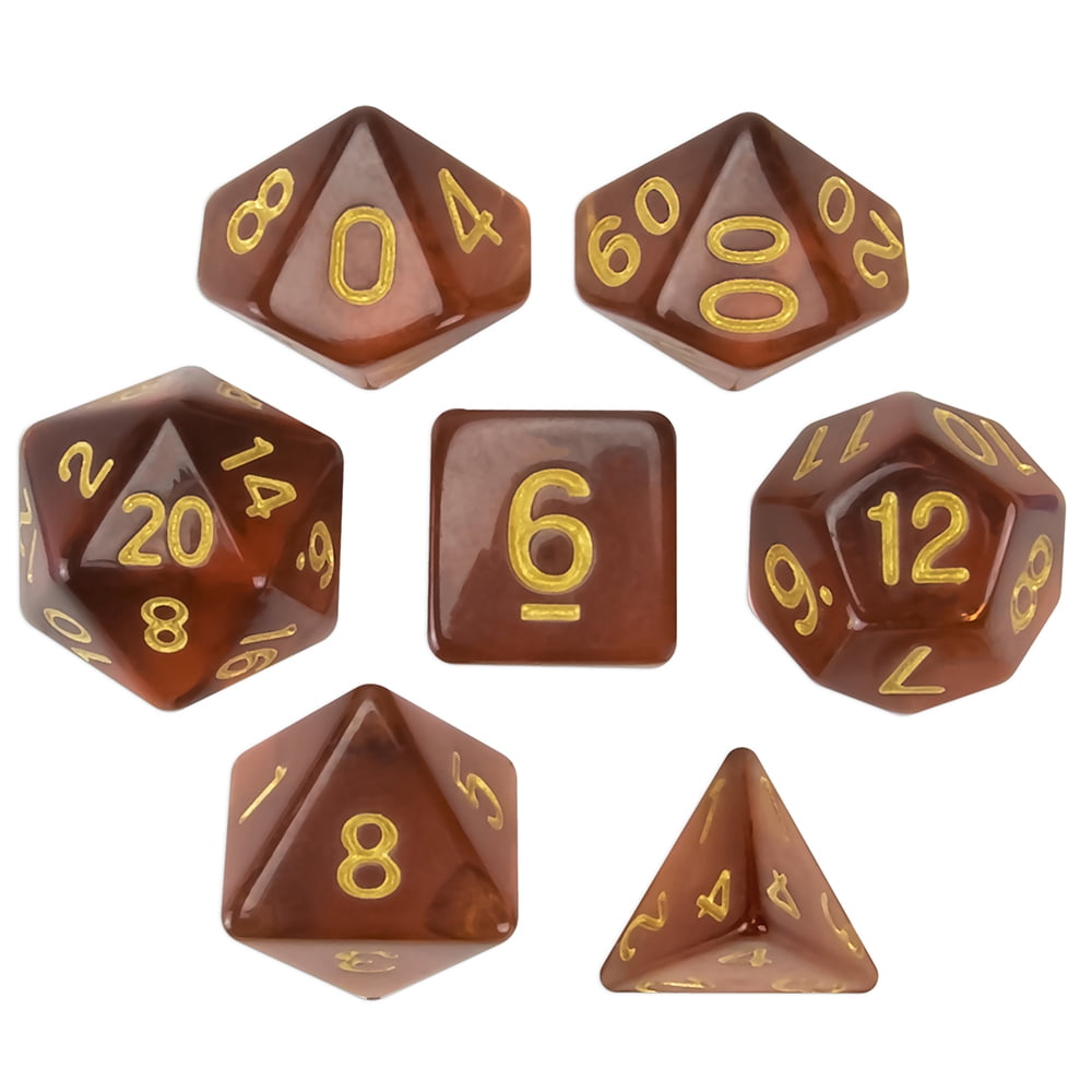 Picture of Brybelly GDIC-1147 Polyhedral Dice & Desert Topaz -Set of 7