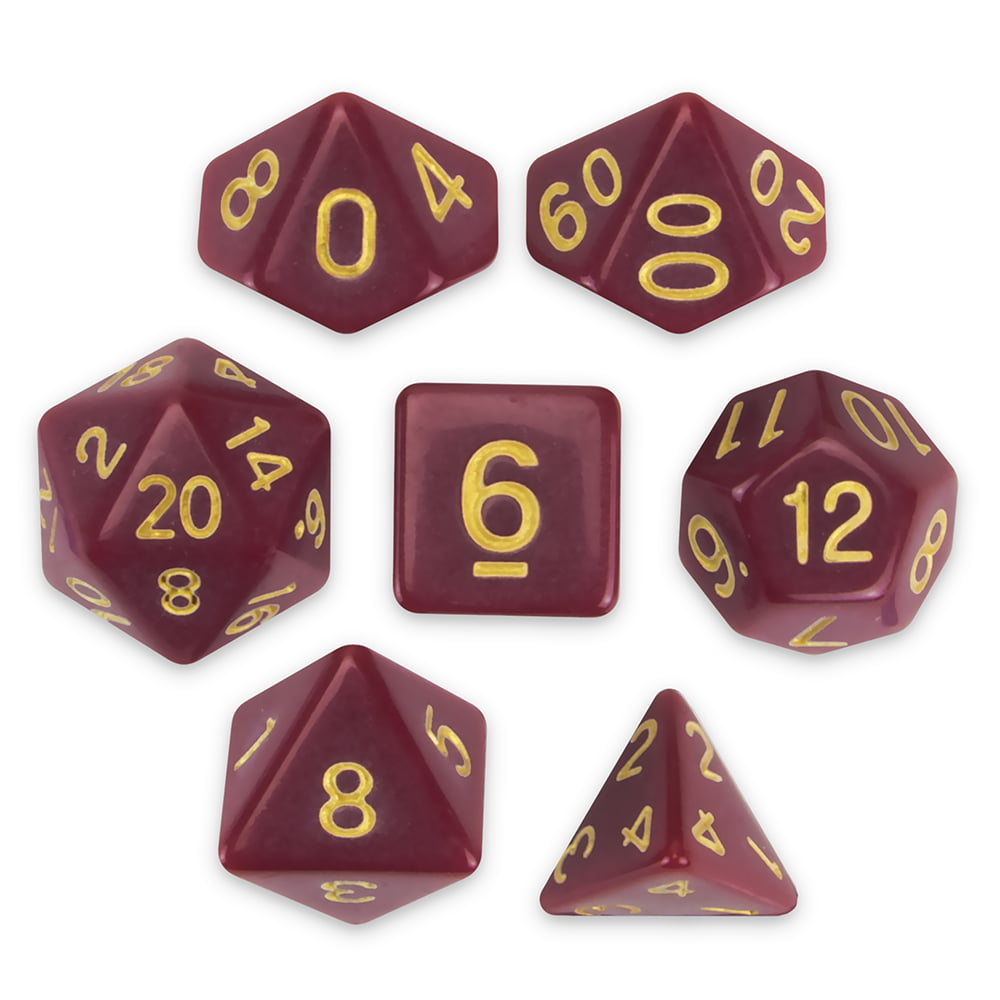 Picture of Brybelly GDIC-1149 Polyhedral Dice & Crimson Queen -Set of 7