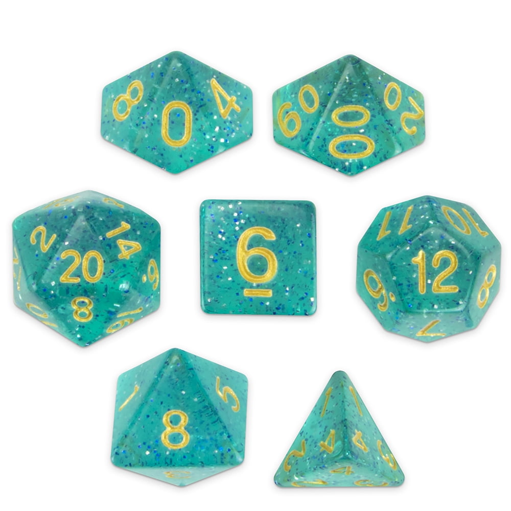 Picture of Brybelly GDIC-1151 Polyhedral Dice & Celestial Sea -Set of 7
