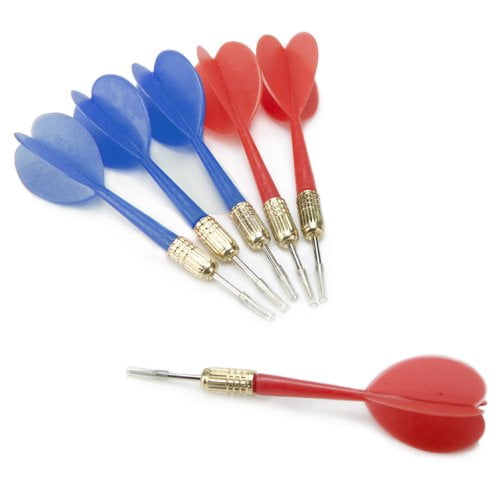 Picture of Brybelly SDRT-101 Steel Tip Brass Dart Set&#44; Red & Blue - Pack of 6
