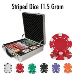 Picture of Brybelly CSSD-500CG Pre Packaged Striped Dice 11.5 g&#44; Claysmith - 500 count