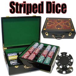 Picture of Brybelly CSSD-500H Pre Packaged Striped Dice 11.5 g&#44; Hi Gloss - 500 count