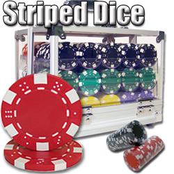 Picture of Brybelly CSSD-600AC Pre Packaged Striped Dice 11.5 g&#44; Acrylic - 600 count
