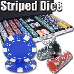 Picture of Brybelly CSSD-750AL Pre Packaged Striped Dice 11.5 g&#44; Aluminum - 750 count