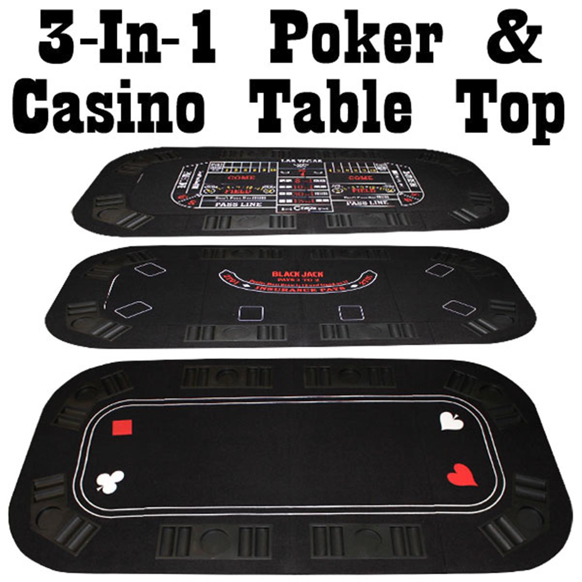 Picture of Brybelly GPTT-301 3-In-1 Poker & Casino Folding Table Top