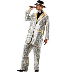 Picture of Brybelly MCOS-129L Mens Money Suit Halloween Costume&#44; Large