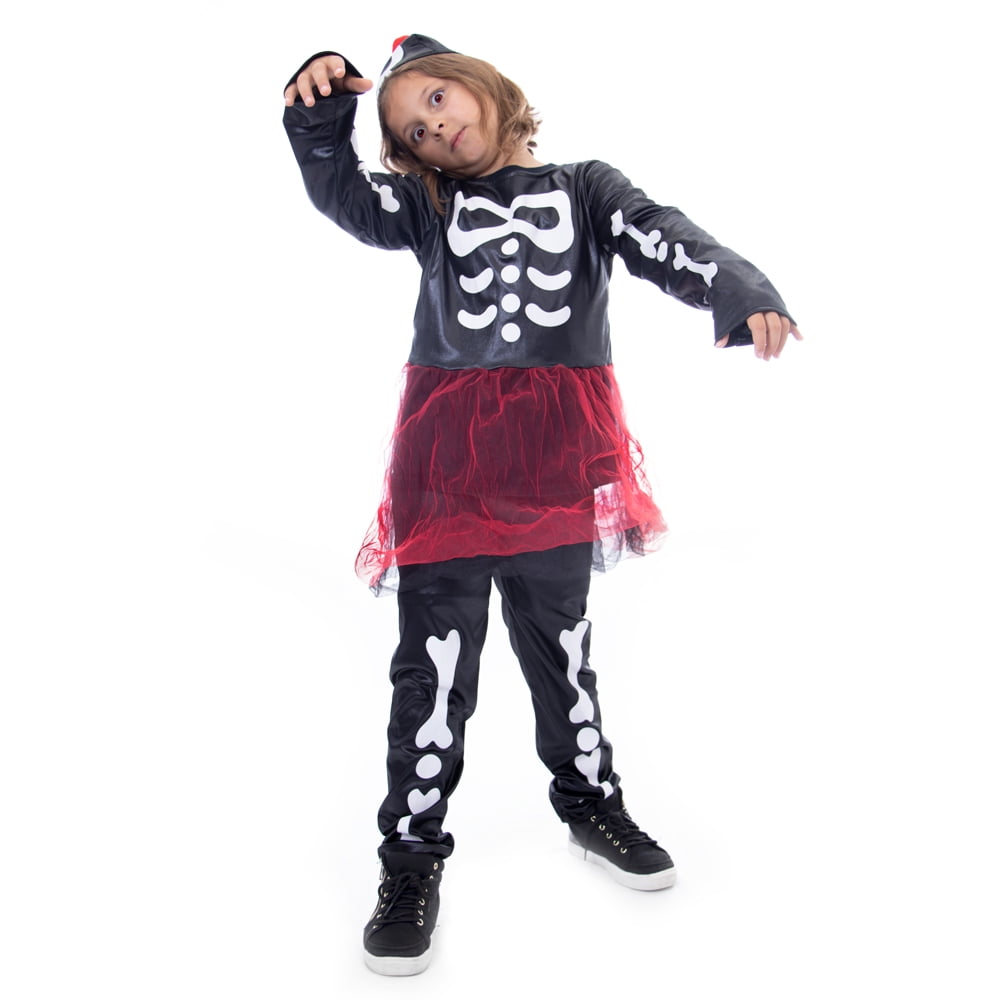 Picture of Brybelly MCOS-426YL Spooky Skeleton Halloween Costume&#44; Large