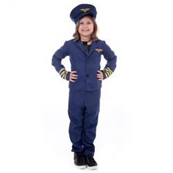 Picture of Brybelly MCOS-436YL Kids Unisex Airline Pilot Halloween Costume&#44; Large