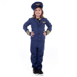 Picture of Brybelly MCOS-436YM Kids Unisex Airline Pilot Halloween Costume&#44; Medium